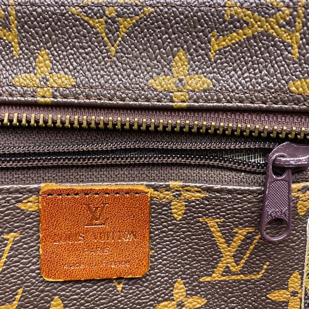 Louis Vuitton Monogram Sac Plat Tote Bag Brown Canvas Vintage M53152